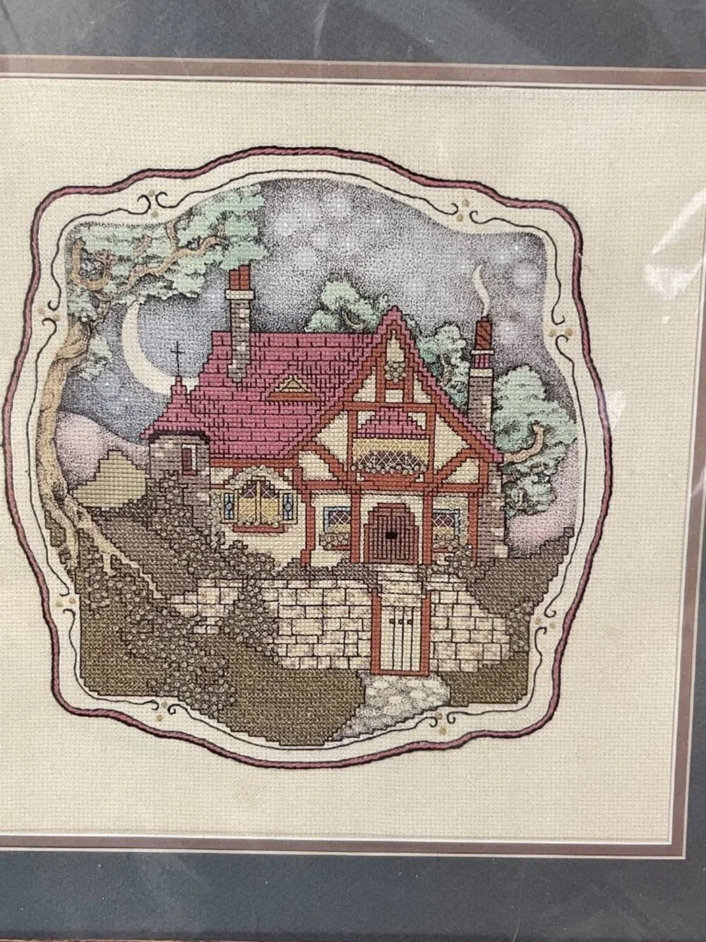 Candamar Needlepoint Kit 50559 Ivy Cottage 12x12 Inch Cross Stitch Alice Scott